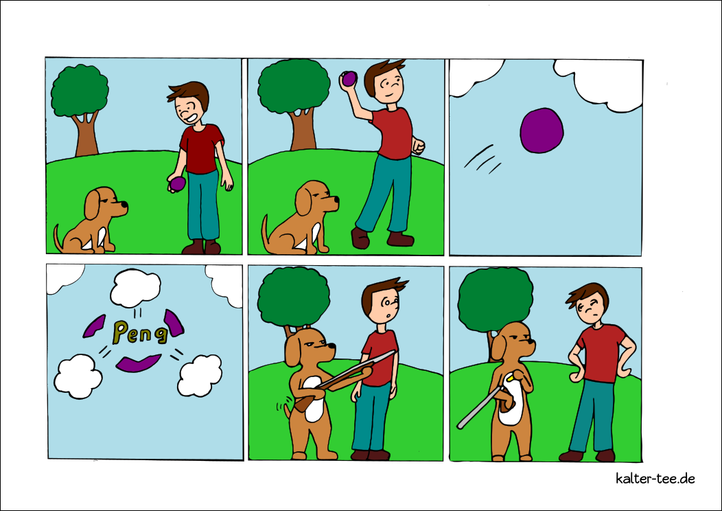 Mit dem Hund spielen