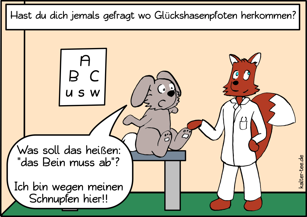 Hasenpfoten bringen Glück
