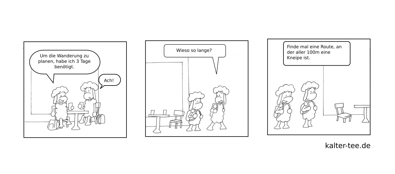 Das Wandern ist des Schafes Lust.