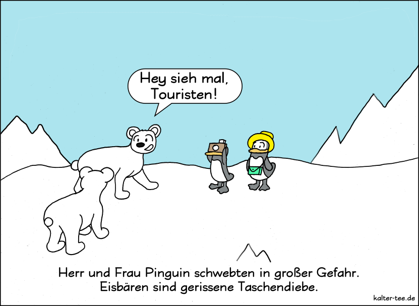 Pinguine im Urlaub